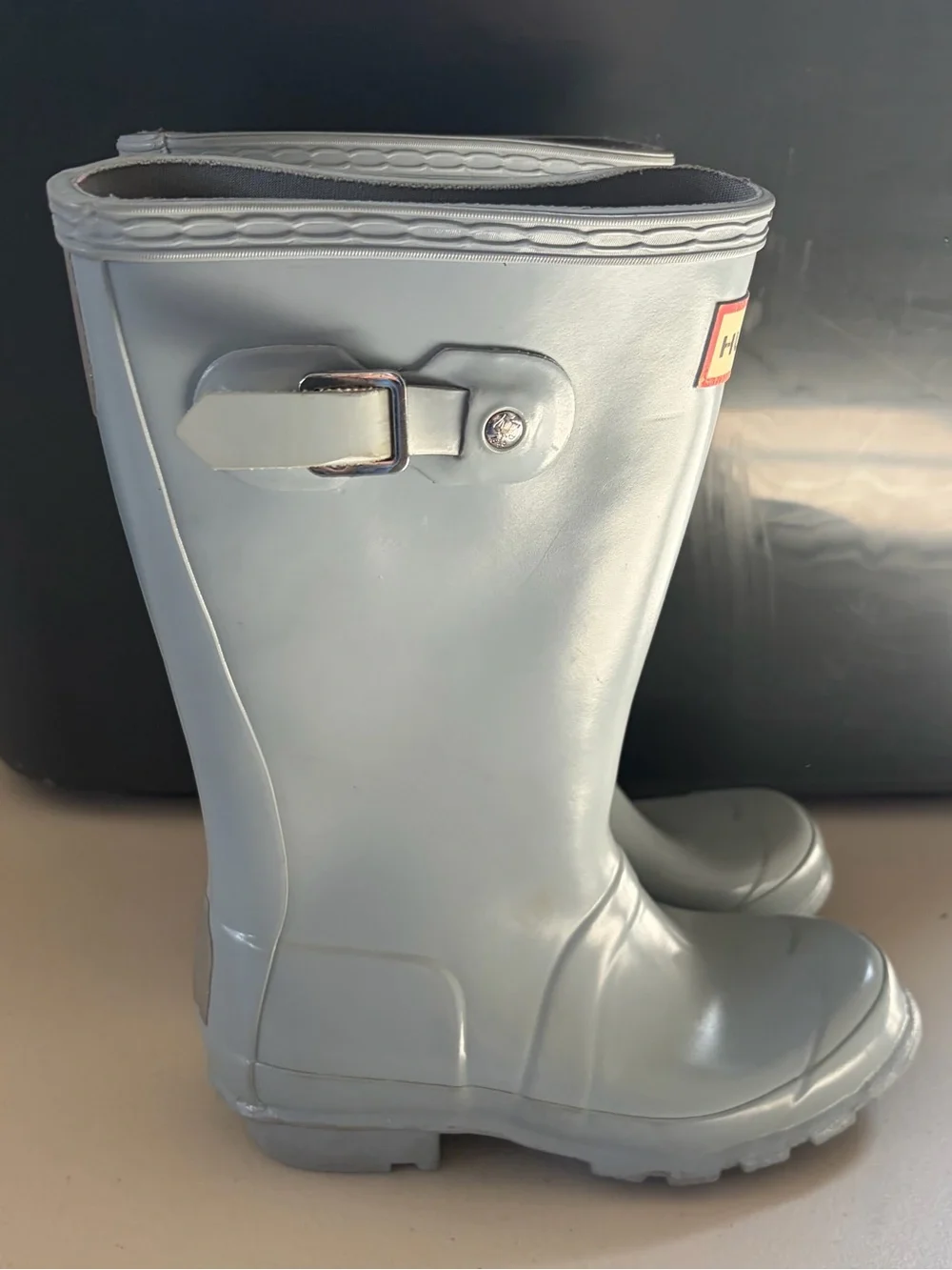 Little Kids Hunter Baby Blue Original Gloss Tall Rain Boots Size 13B/1G